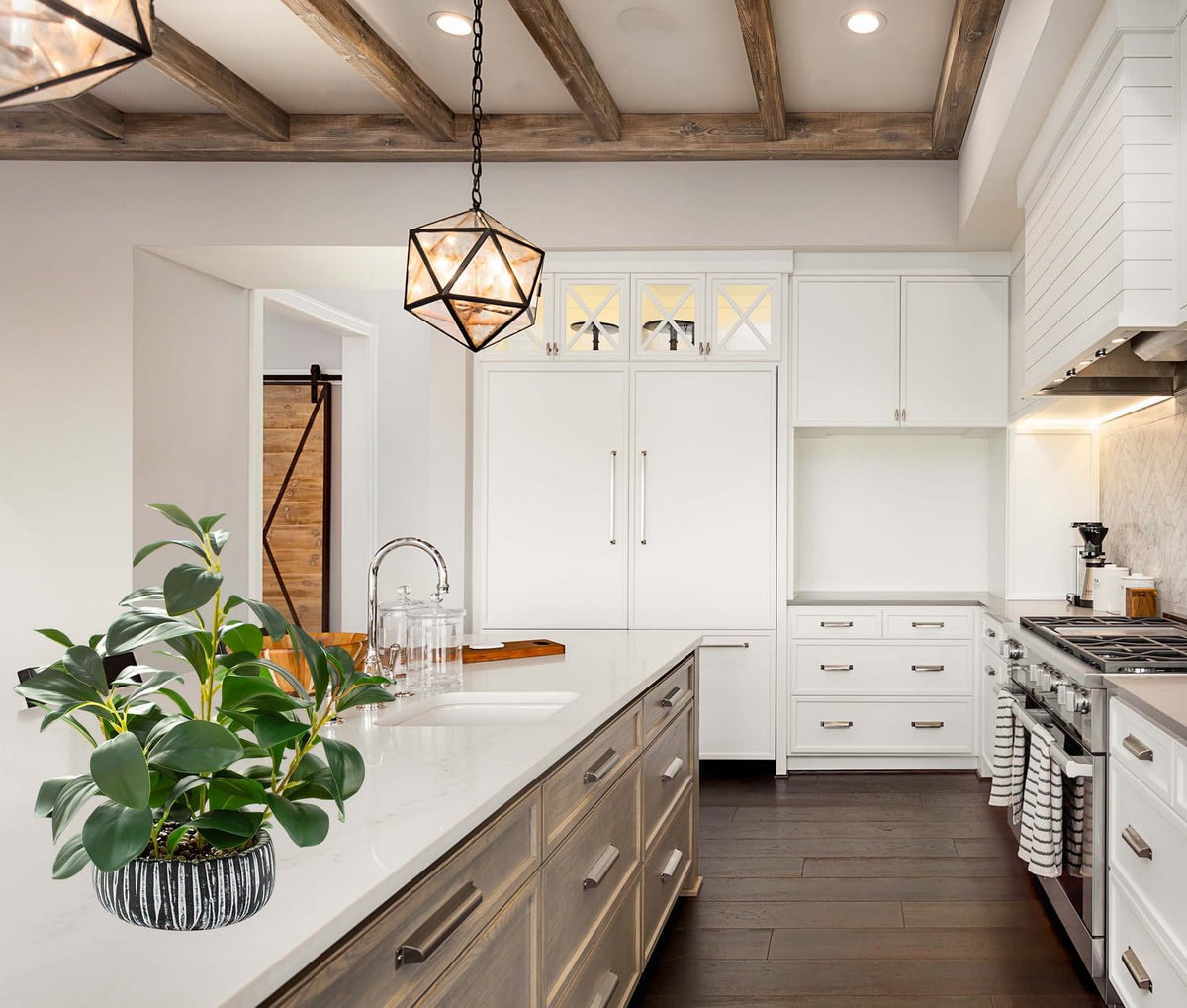 AlphaAcc heavy clay pot provides stable placement for shelves and counters.