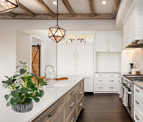 AlphaAcc heavy clay pot provides stable placement for shelves and counters.
