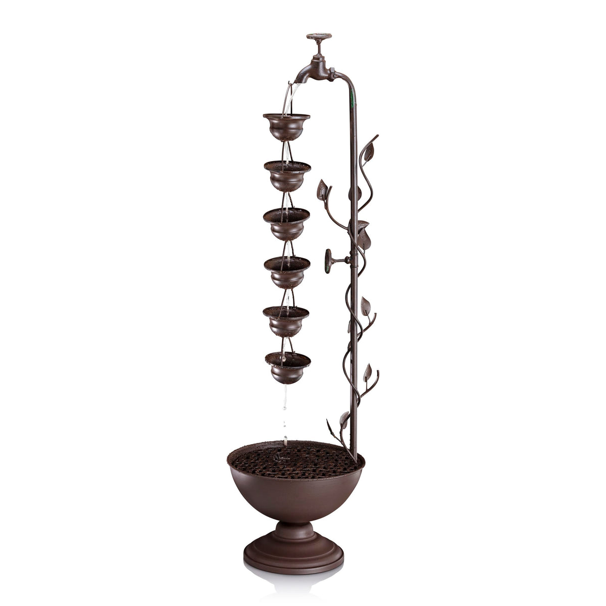 Alpine MAZ254 38-inch tall fountain fits small spaces without crowding.