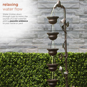 Alpine MAZ254 bronze finish fountain adds vintage charm and weather-resistant appeal.
