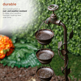 Alpine MAZ254 durable iron construction withstands weather and wear for lasting décor.