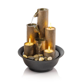 Alpine WCT202 waterfal ltabletop fountain creates a calming cascade for your desk or shelf.
