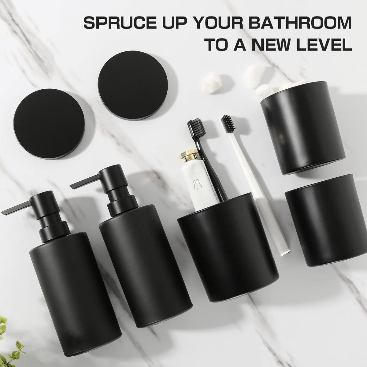 ALPIRIRAL q-tip and cotton ball holder maintains tidy vanity