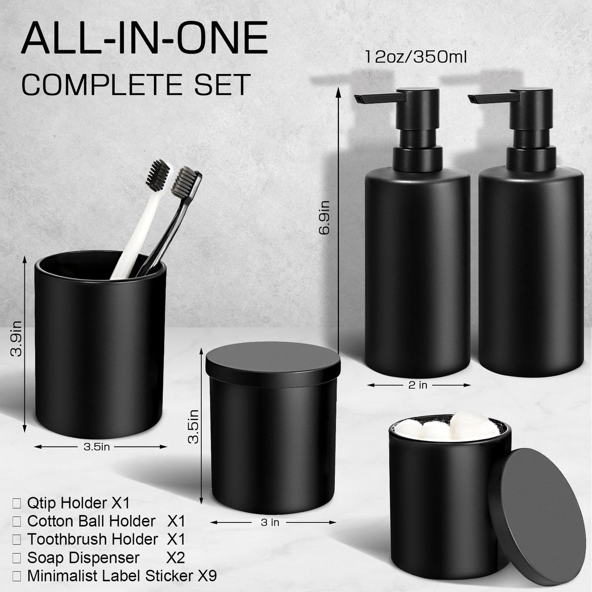 ALPIRIRAL soap dispenser in matte black adds elegant daily-use appeal