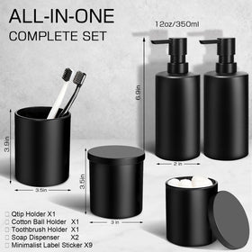 ALPIRIRAL soap dispenser in matte black adds elegant daily-use appeal