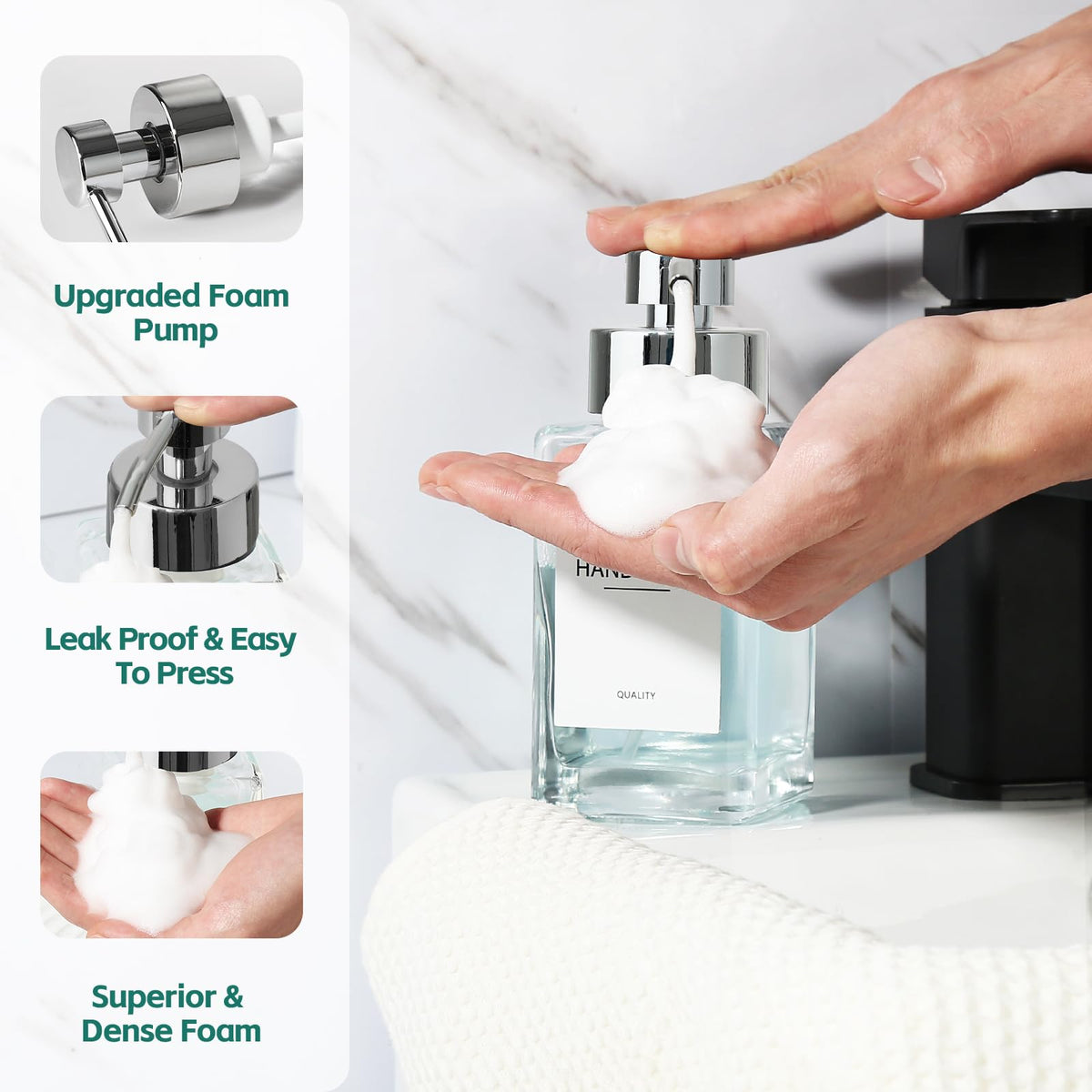 ALPIRIRAL rich foam from liquid soap reduces usage