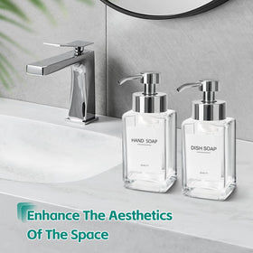ALPIRIRAL square dispensers enhance kitchen and bathroom decor