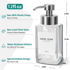 ALPIRIRAL upgraded foam pump ensures smooth, mess-free handwashing