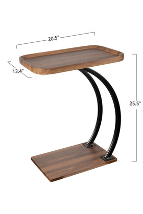 ALPOME 2-tier table with dual curved tubes for added stability