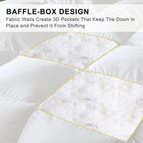 Hotel-grade white bedding from ALPSWAN adds luxury to your bedroom.