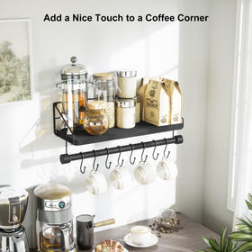 Alsonerbay rustic wood shelf adds natural grain and stylish storage