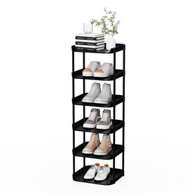 Altdnmaf 6-tier narrow shoe rack side view for tight corners and entryways
