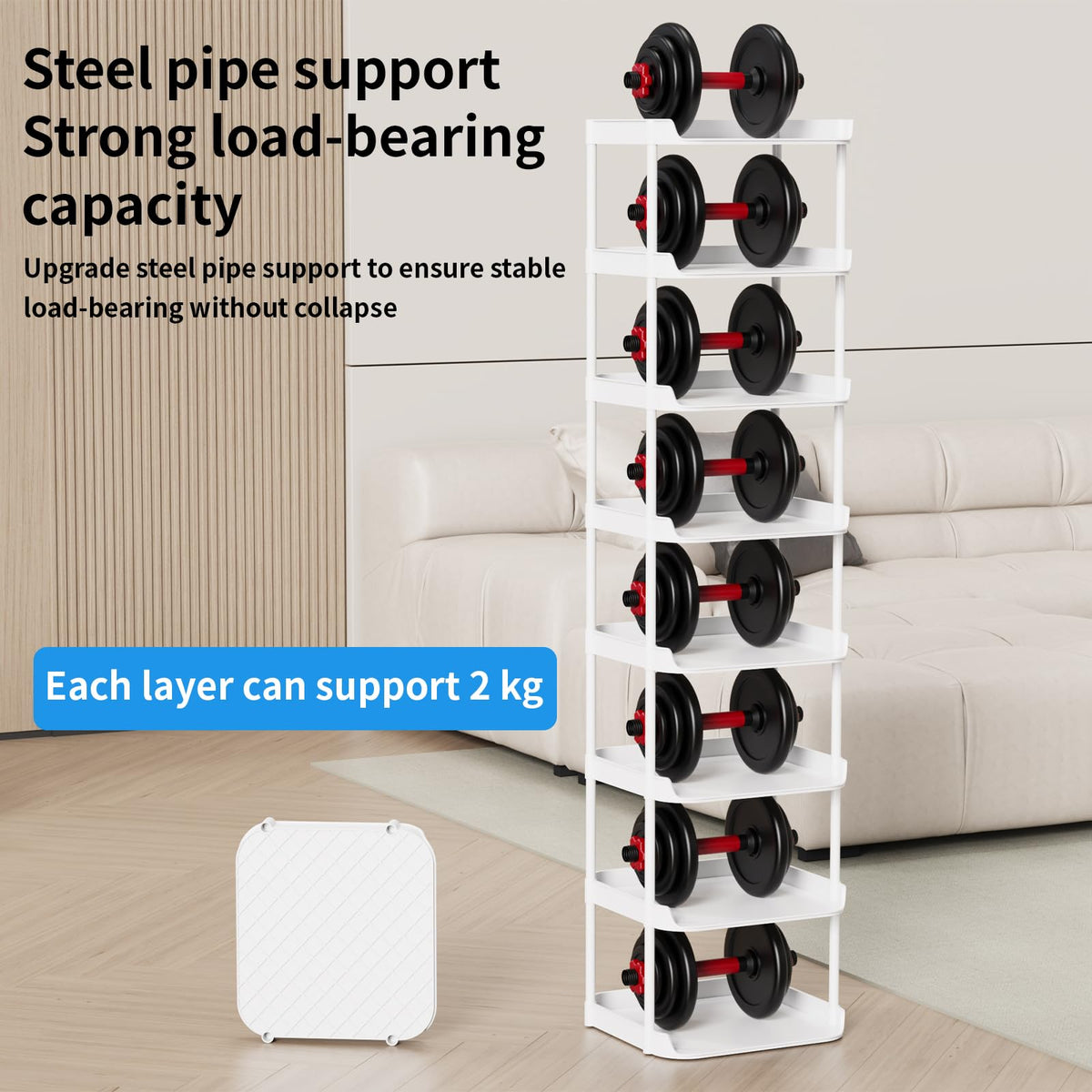 Altdnmaf narrow shoe storage rack white finish in-room setup for organized space