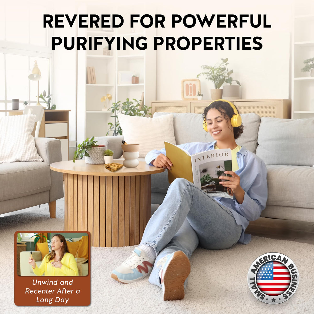 Alternative Imagination Palo Santo home fragrance creates warm ambience in any room.