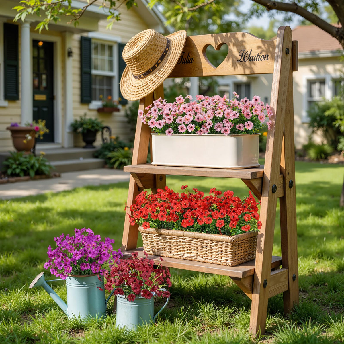Alupssuc brown daisy bundle for garden edges, natural-looking greenery.