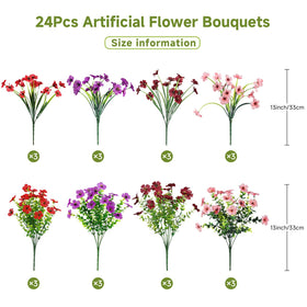 Alupssuc red daisy bundle for outdoor porches, vibrant all-season color.