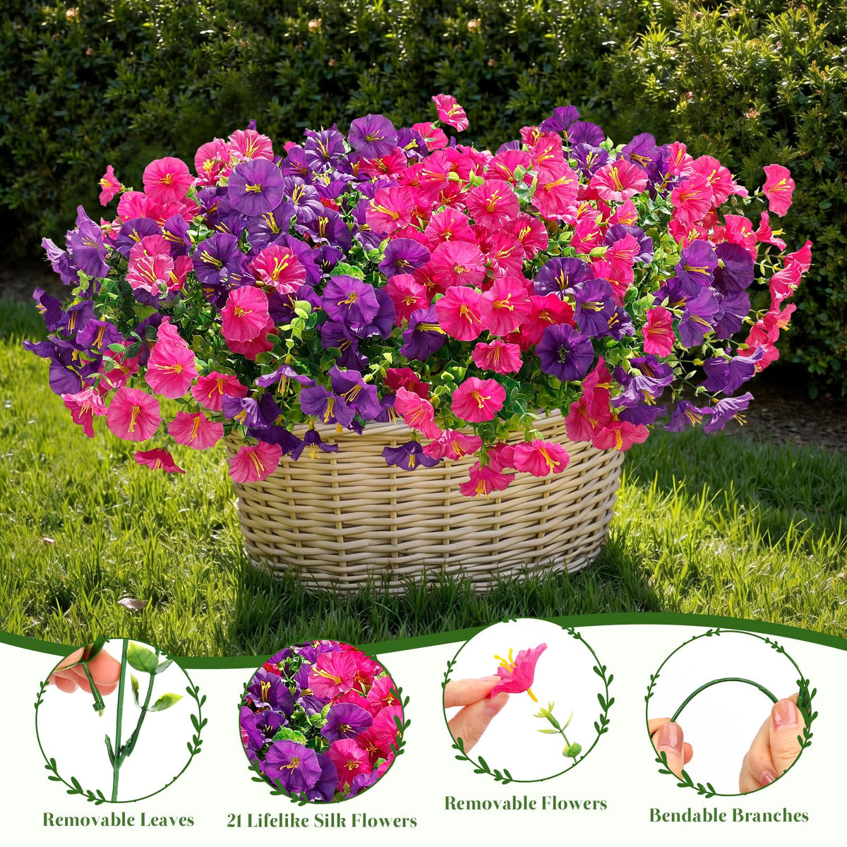 UV-resistant color retention for blooms under direct sunlight.