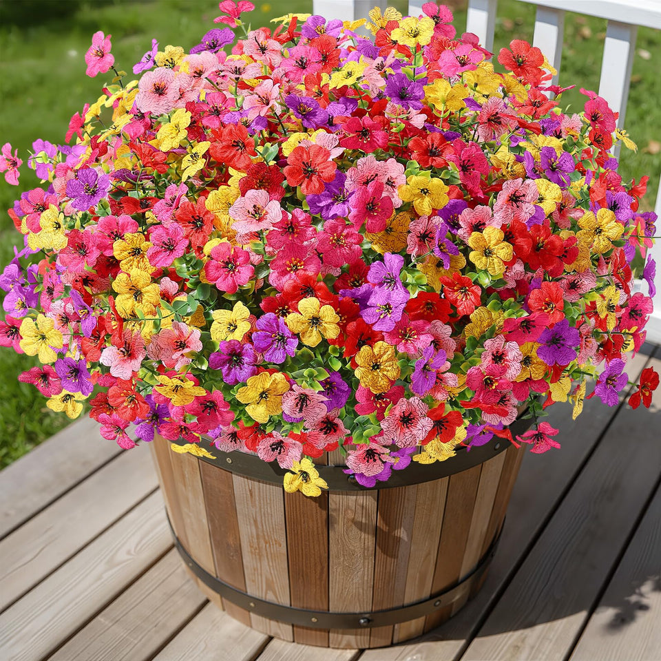 Alupssuc 24-bundle daisy outdoor porch decor boosts curb appeal with UV resistance.