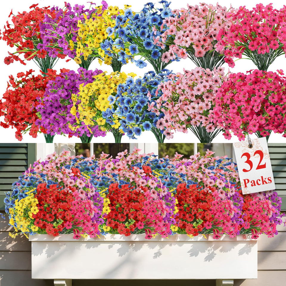 Alupssuc 32-bundle daisy bouquet outdoors with porch decor