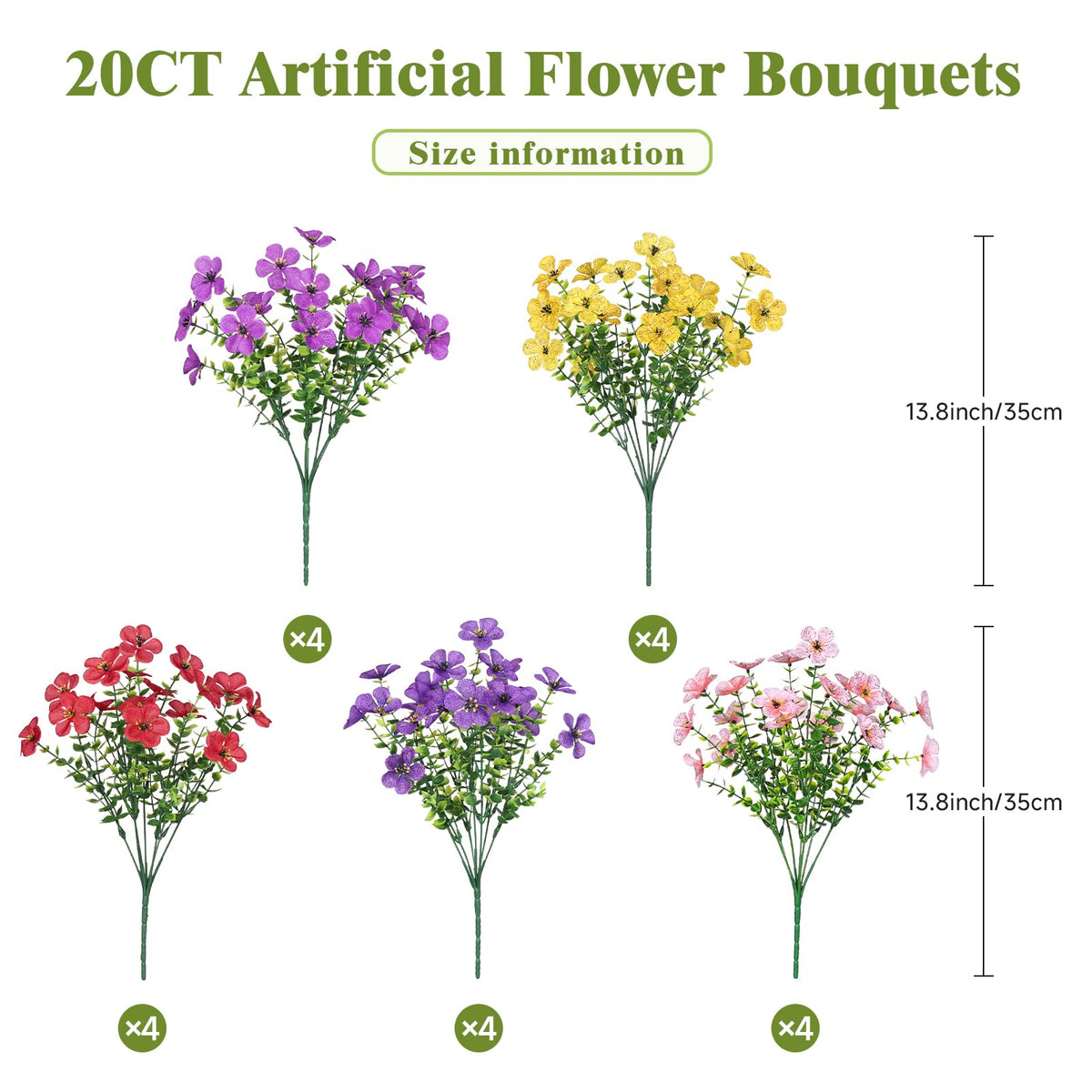 Alupssuc bendable stems and detachable heads for custom arrangements.