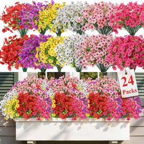 Alupssuc daisy bouquets with eucalyptus leaves add natural texture for porch displays