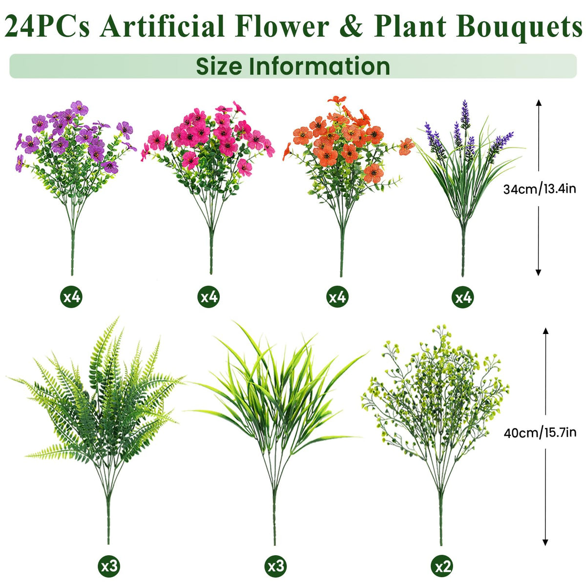 Alupssuc daisy-branch-eucalyptus accent for porch décor and durability