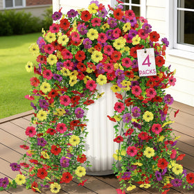 Alupssuc daisy bundle four-pack adds bright outdoor decor with long-lasting color.