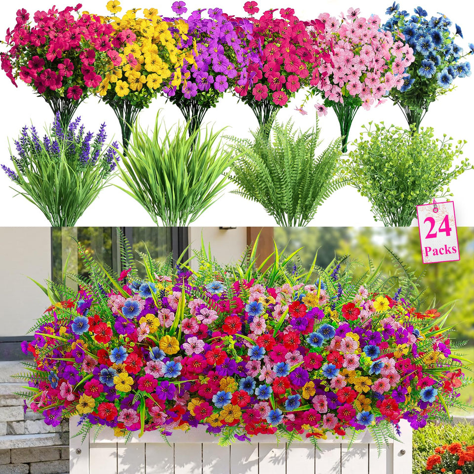 Alupssuc daisy-eucalyptus-purple-branch for vibrant outdoor décor that lasts.