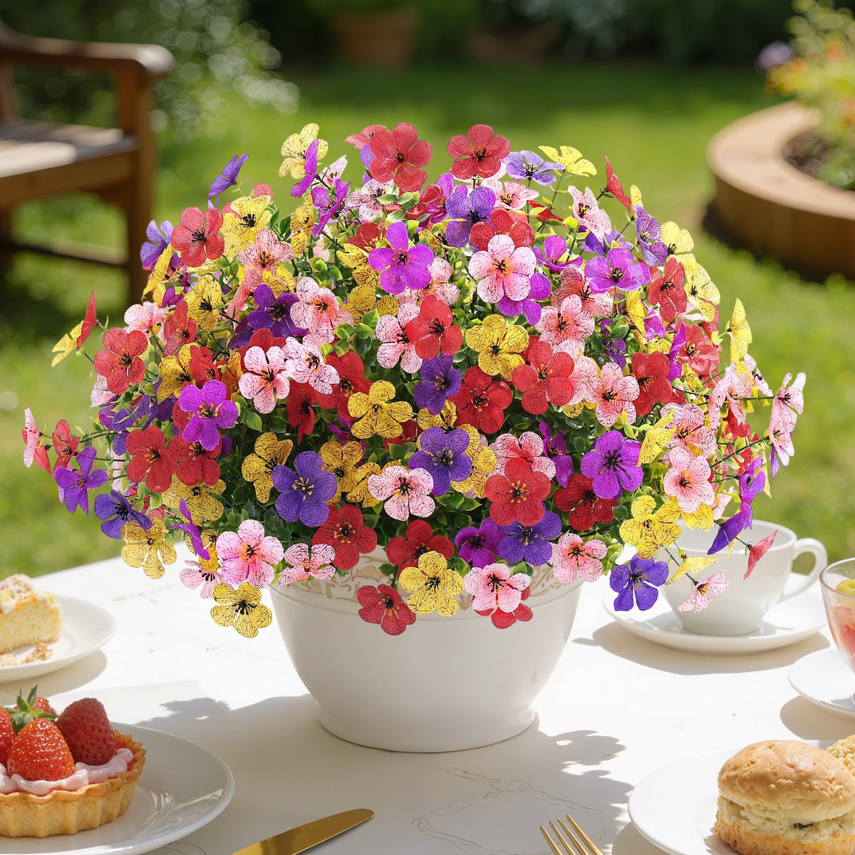 Alupssuc DIY wreaths and centerpieces with versatile artificial blooms.