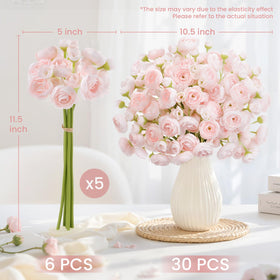 Alupssuc dual-form ranunculus stems for layered, easy-to-create arrangements.