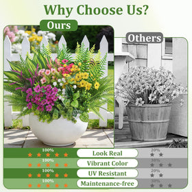 Alupssuc flexible iron-wire stems allow easy reshaping for perfect placement.