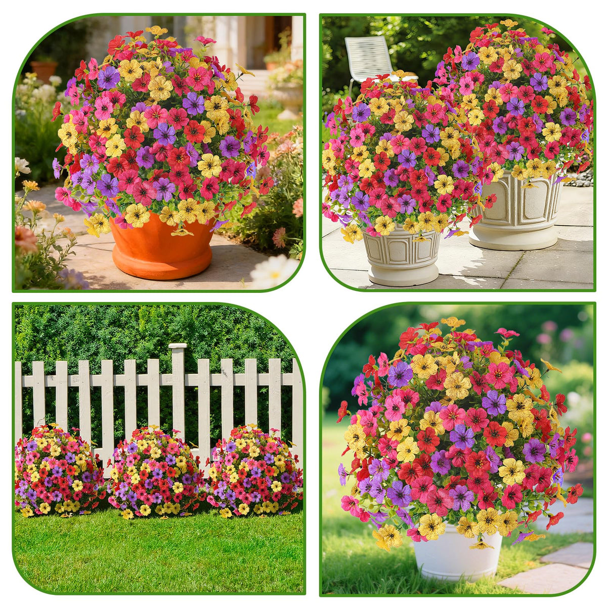 Alupssuc faux flowers resemble live blooms for easy seasonal decoration.