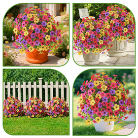 Alupssuc faux flowers resemble live blooms for easy seasonal decoration.