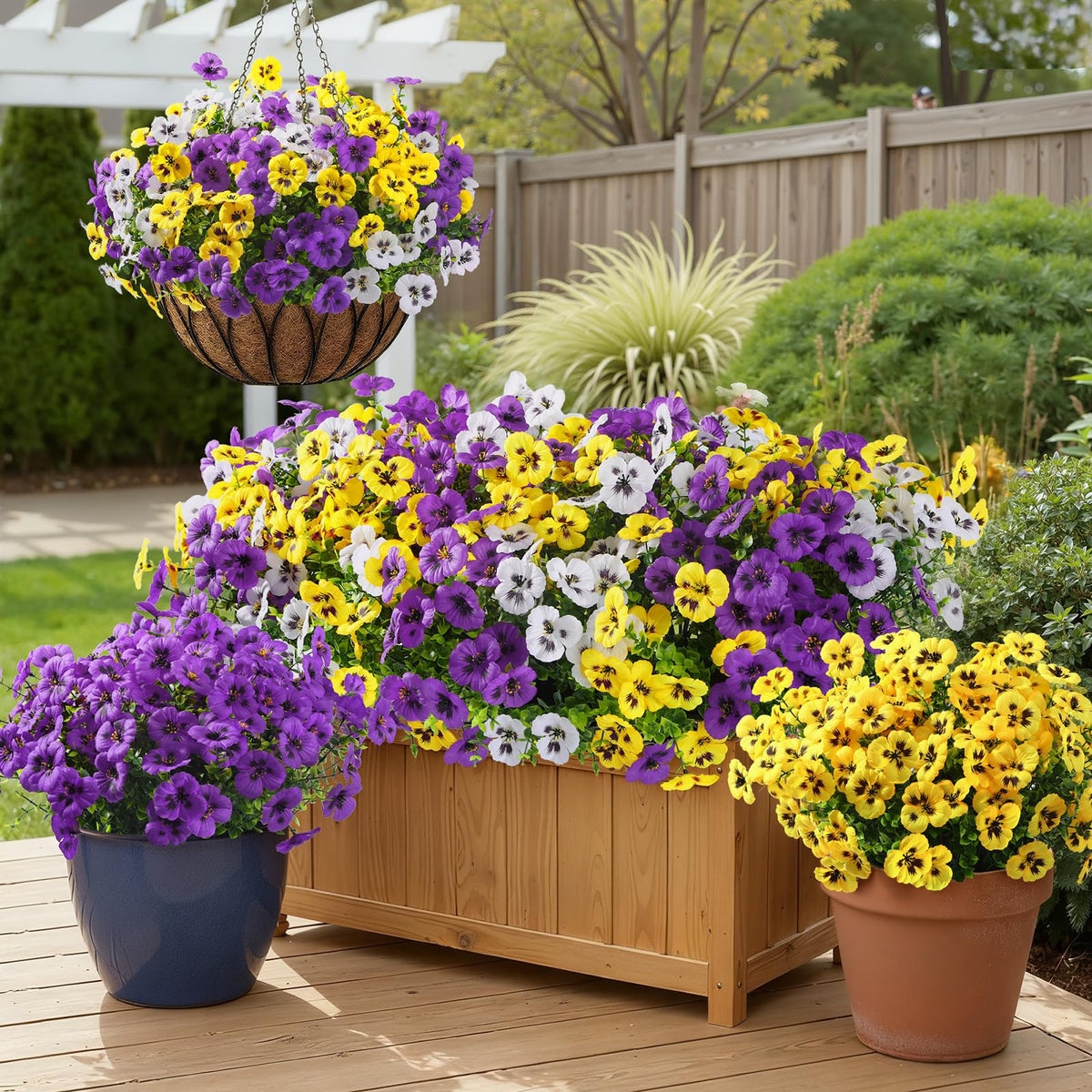 Alupssuc garden display brightens spaces with low-maintenance pansies