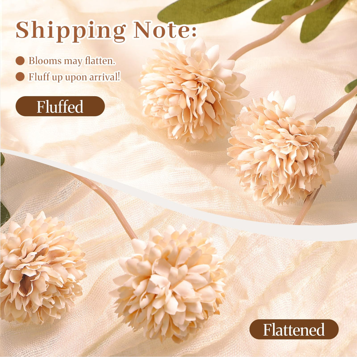 Alupssuc low-maintenance artificial flowers require no watering.