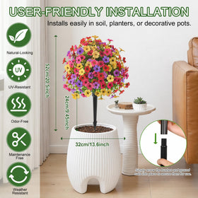 Alupssuc maintenance-free artificial flowers require no watering or pruning.
