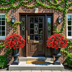 Alupssuc decorative faux flowers simplify maintenance while boosting curb appeal.