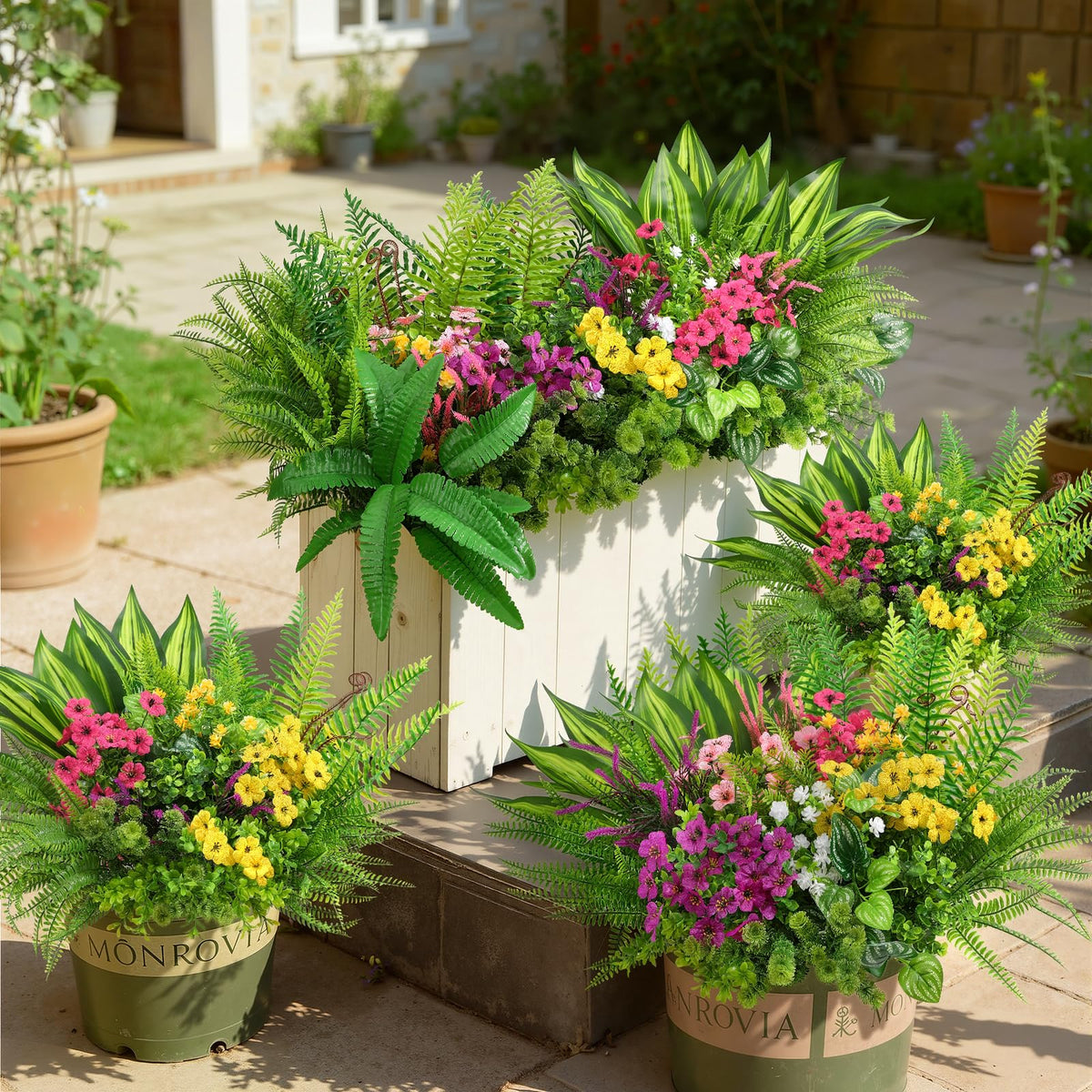 Alupssuc maintenance-free greenery keeps a fresh year-round look.
