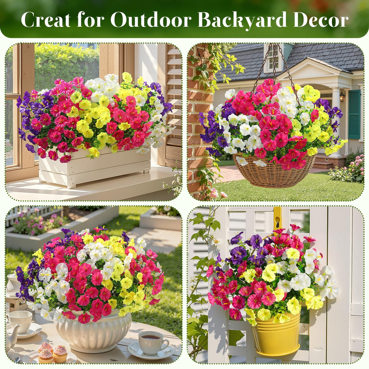 Alupssuc maintenance-free outdoor decor for yards and patios.