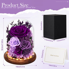Alupssuc Mother’s Day gift box with a purple eternal rose.