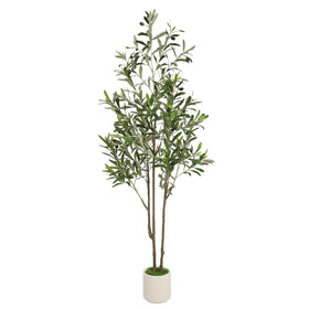 Alupssuc 5ft olive tree with lifelike trunk detail for home decor