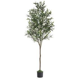 Alupssuc olive tree 6ft tall enhances living room decor with lifelike greenery.