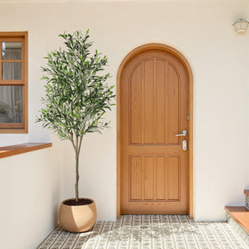 Alupssuc olive tree base with cement interior offers stable, safe placement.