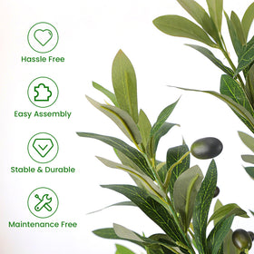 Alupssuc artificial olive tree fruit detail adds natural charm
