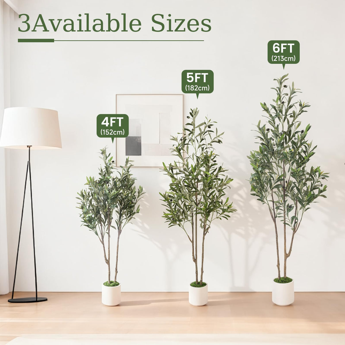 Alupssuc artificial olive tree complements modern living room decor