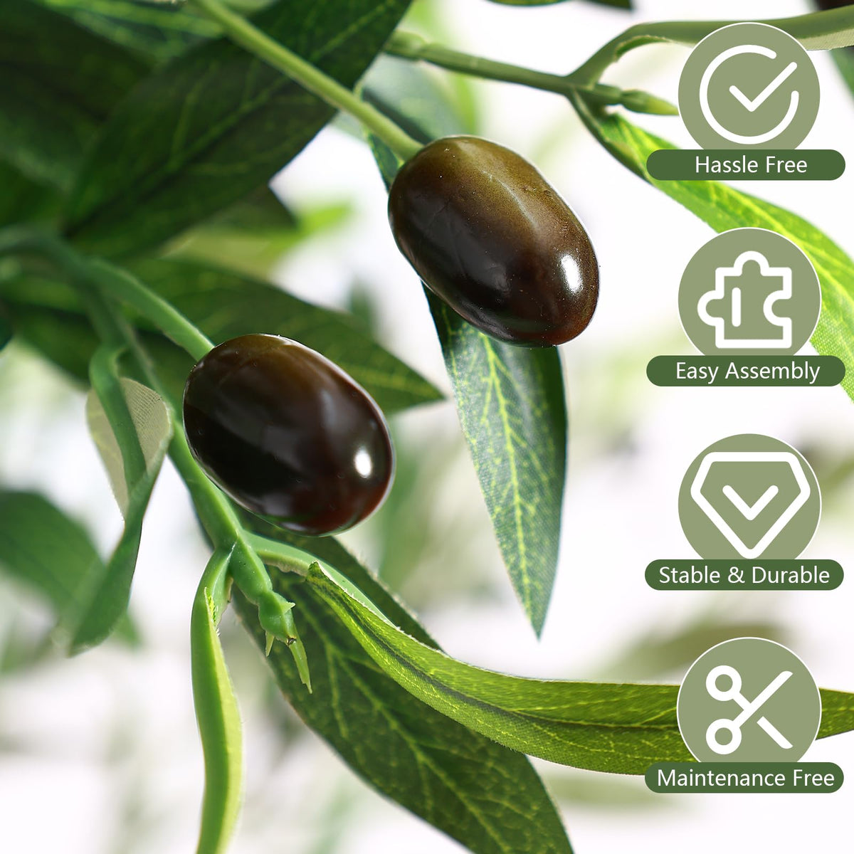 Alupssuc olive tree trunk detail adds realistic texture for upscale interiors.