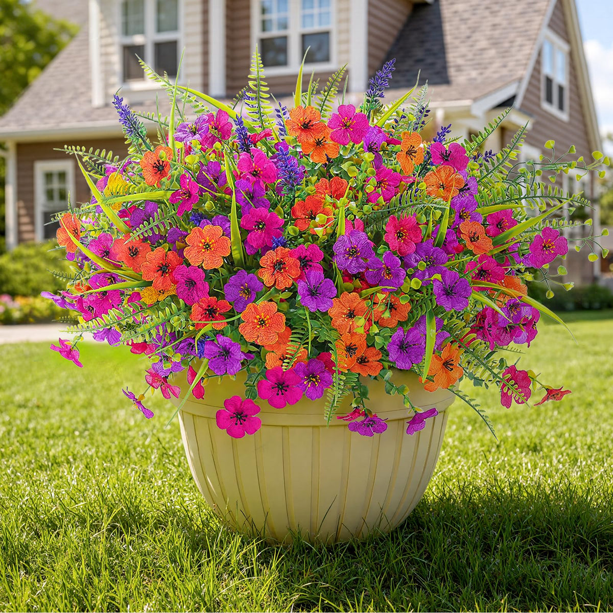 Alupssuc orange-rose-bundle brightens patios with maintenance-free beauty