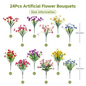Alupssuc outdoor artificial flowers on window box for vibrant curb appeal