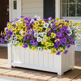 Alupssuc 48-bundle outdoor pansies close-up shows petal texture and color richness