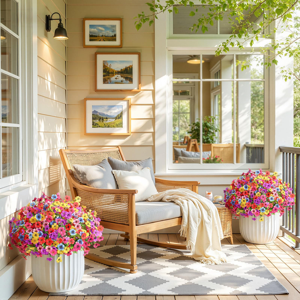 Alupssuc porch garden decor on balcony and windowsill